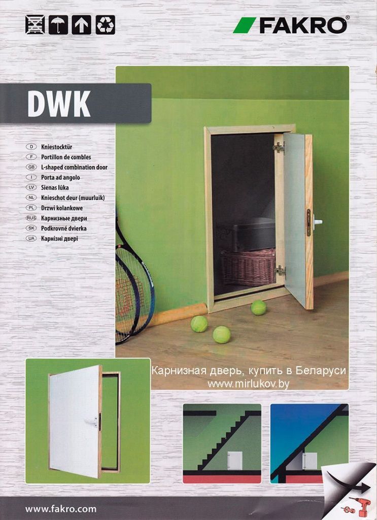 Карнизная дверь Fakro DWK 70x110