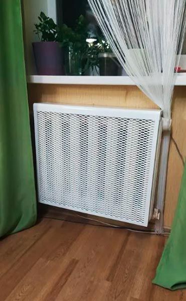 Экран на радиатор металлический, 490x610x140 мм, 5 секции (коричневый)