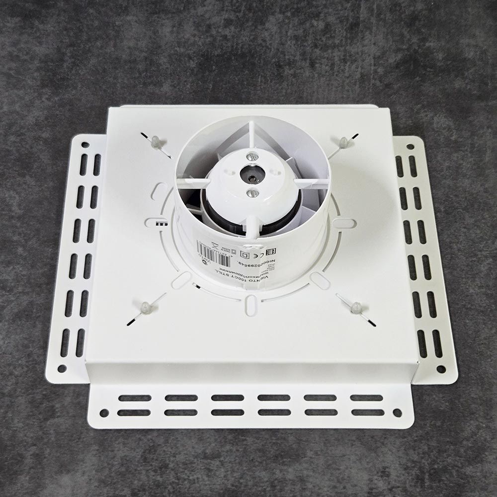 Решетка + вентилятор Keramo-White 200x200 / STILL-B 100CТ (белая, таймер)