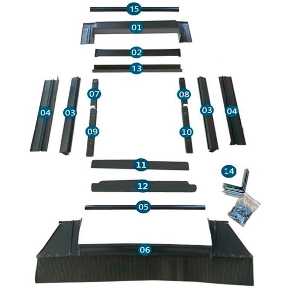 Оклад для плоских кровельных материалов AHRD S 78x98