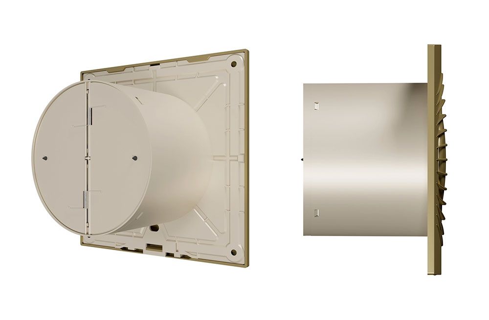 Вентилятор ERA SLIM 4C Champagne, 160х160 мм Ø100 мм