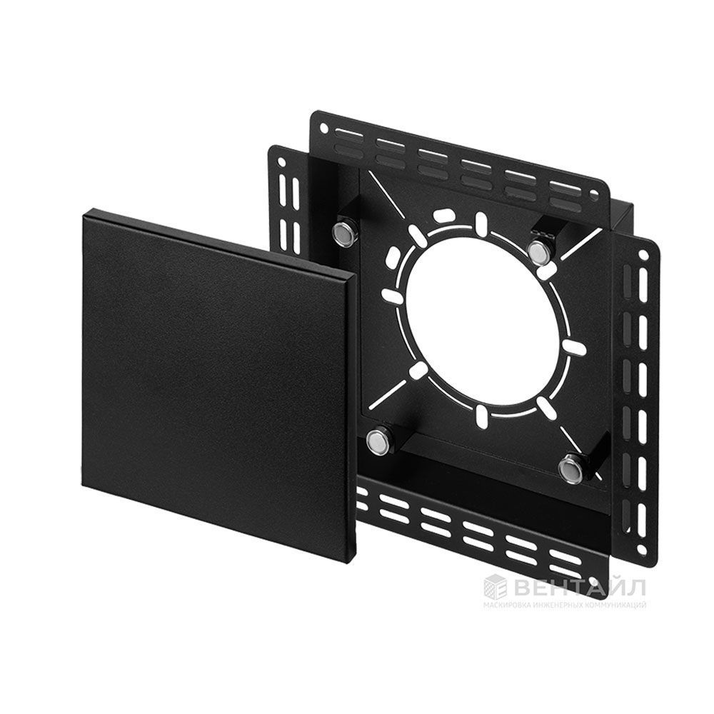 Решетка Вентайл Дизайн-У 240x240 под покраску (чёрная, D125)