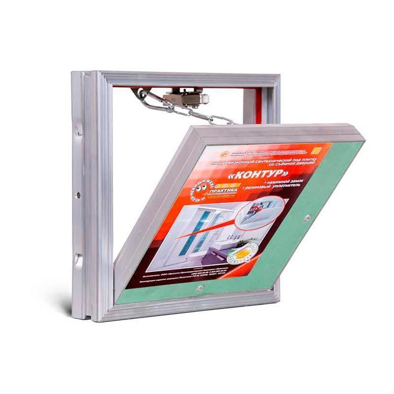 Люк под плитку Контур 2.0 20-20, со съемной дверцей