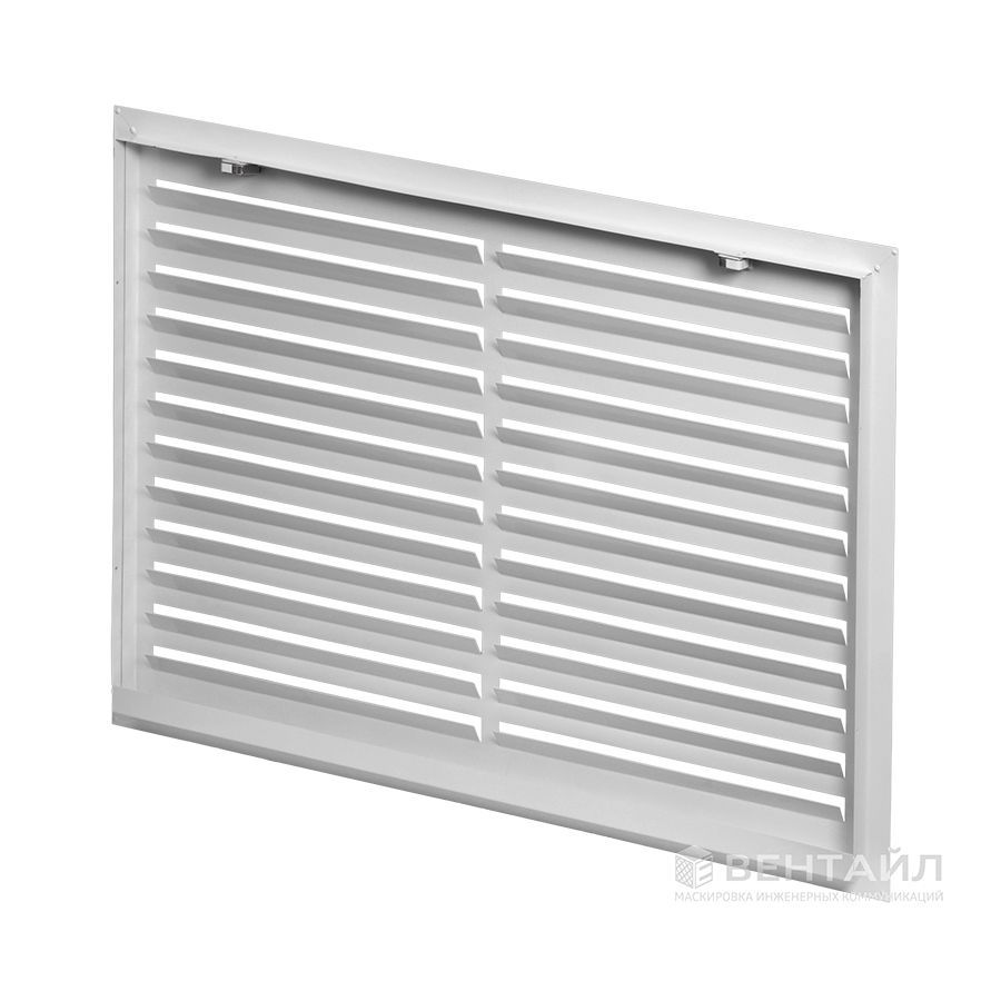 Решетка РМЖР 1200x600 нажимная металлическая с жалюзи для радиатора отопления