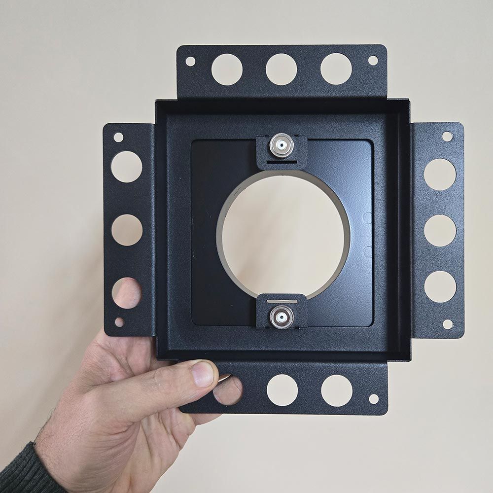 Решетка вентиляционная Plaster Air 170х170 с фланцем D100 черная