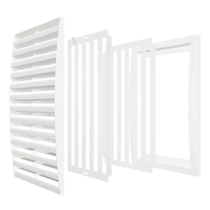 Решетка регулируемая ЭРА 350x350, с жалюзи 3535РРП