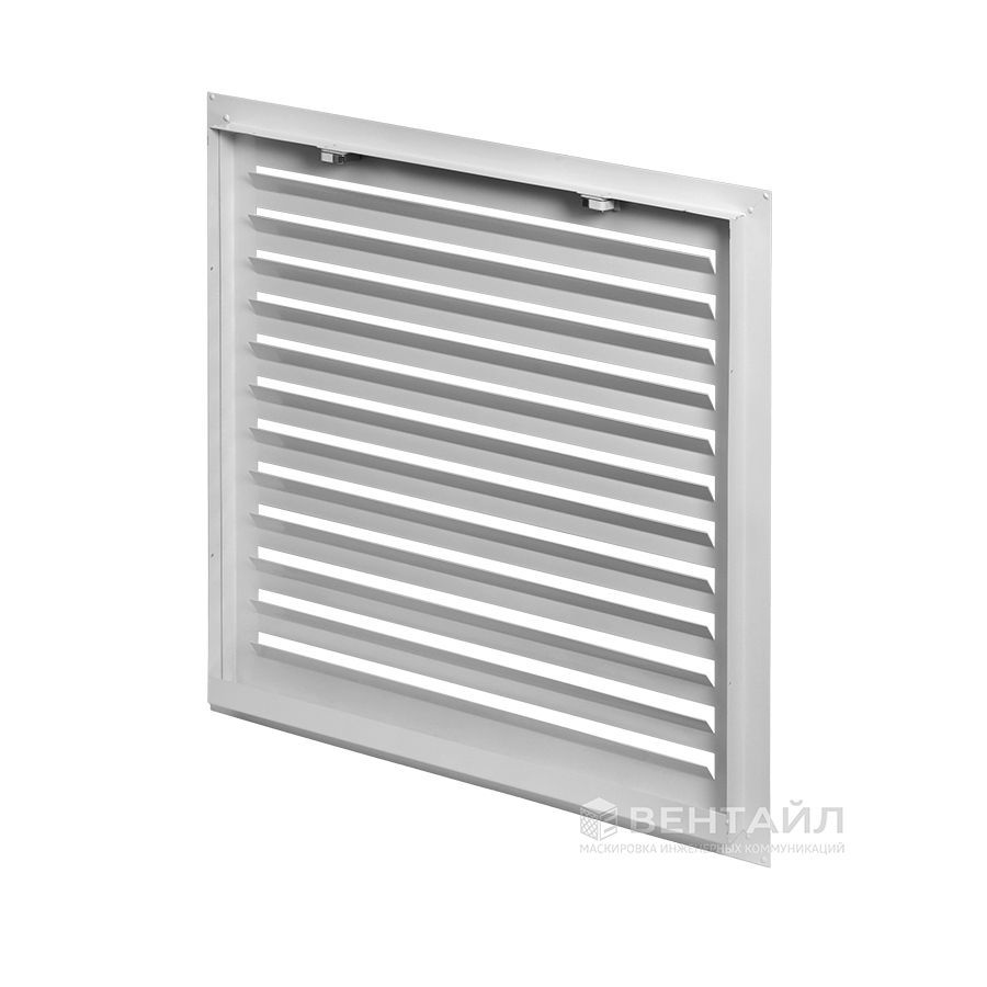 Решетка РМЖР 600x600 нажимная металлическая с жалюзи для радиатора отопления