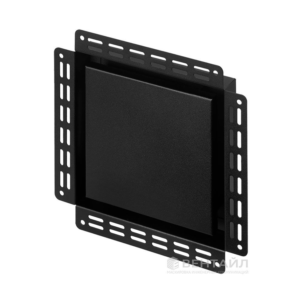 Решетка Вентайл Дизайн 200x200 под покраску, чёрная