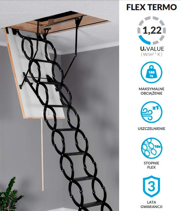Лестница чердачная Oman Flex Termo 70x90x290