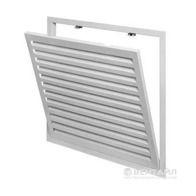 Решетка РМЖР 300x600 нажимная металлическая с жалюзи для радиатора отопления