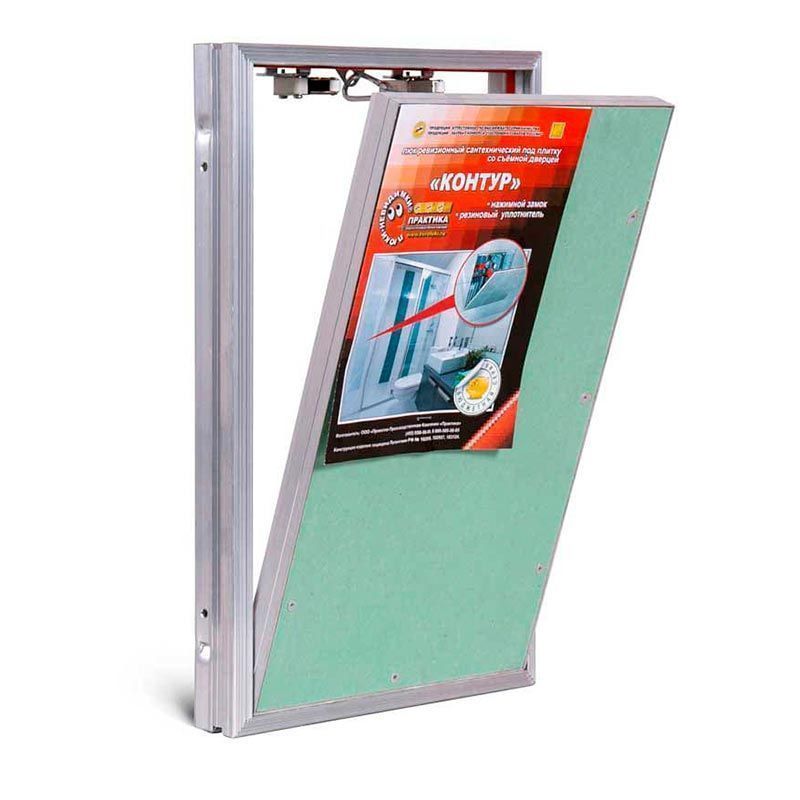 Люк под плитку Контур 2.0 25-40, со съемной дверцей