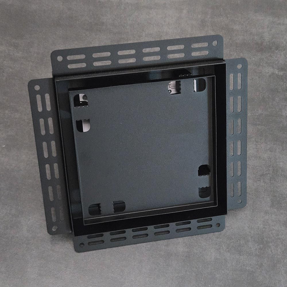 Решетка + вентилятор Keramo-M Black 200x200 / STILL-B 100CK (черная)