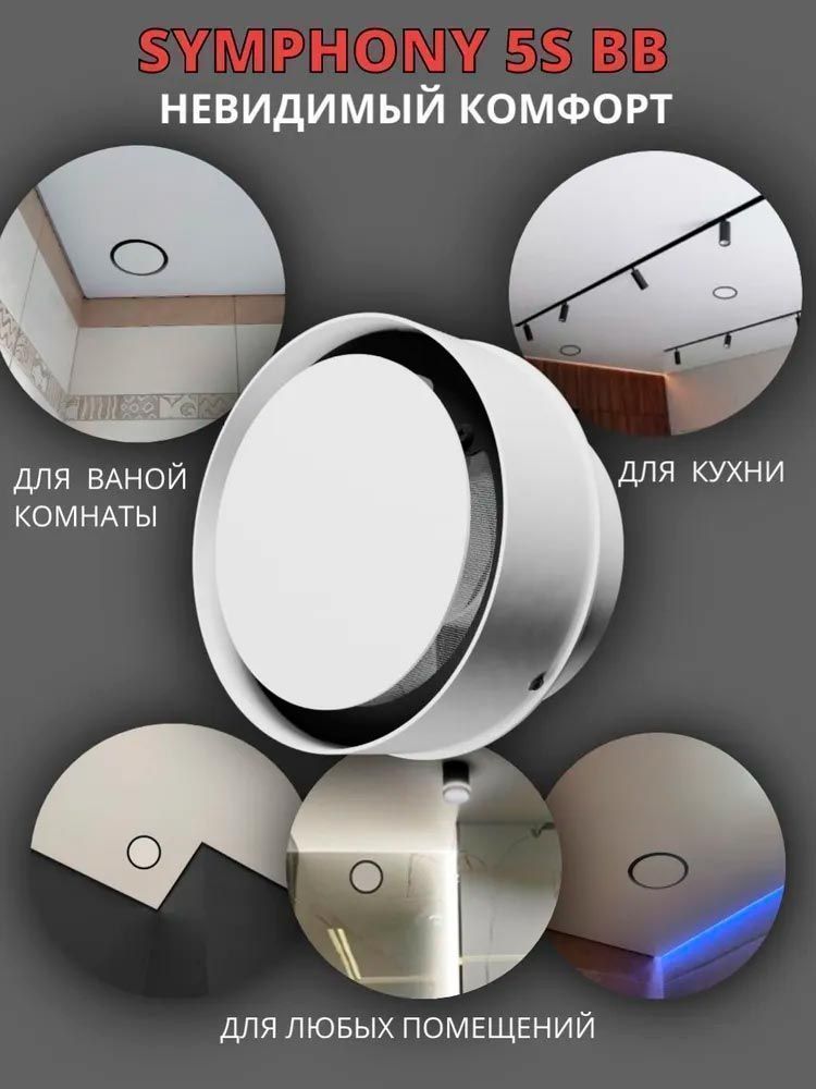 Вентилятор встраиваемый SYMPHONY 5S BB, осевой d 125 мм