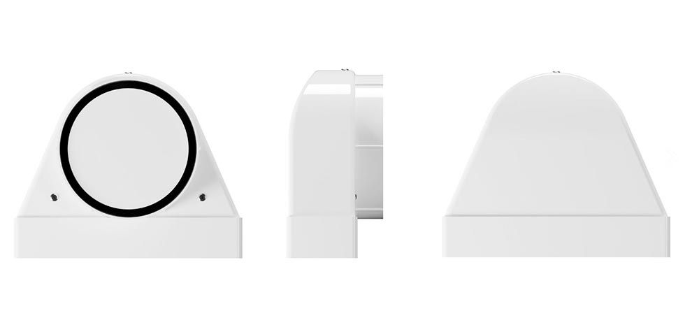 Вентиляционная теневая решетка на магнитах D160 мм с выходом 60х204 мм (620SH16)