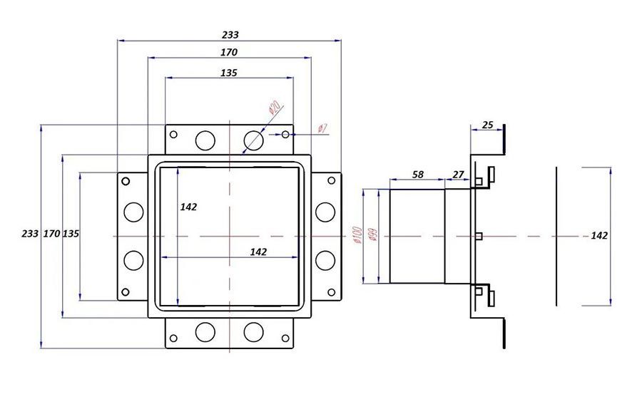 Решетка + вентилятор Light Air-Vent 170х170 D100 (белая, W2)