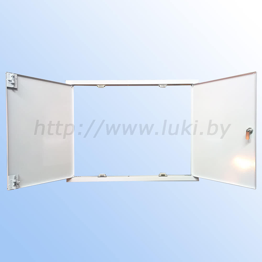 ЛМЗ 70х80/2 люк металлический с замком 2 дверцы