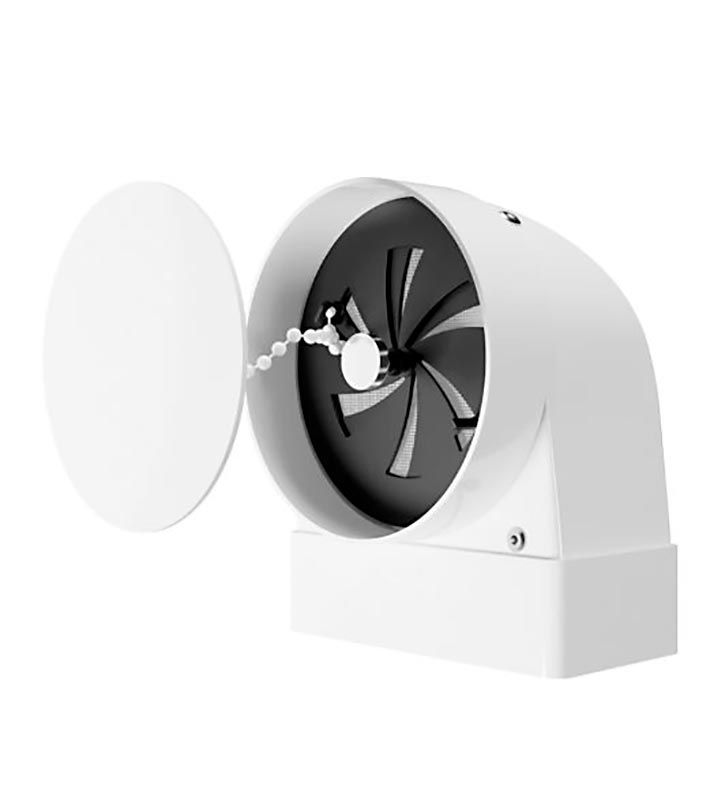 Вентиляционная теневая решетка на магнитах D100 мм с выходом 55х110 мм (511SH10)