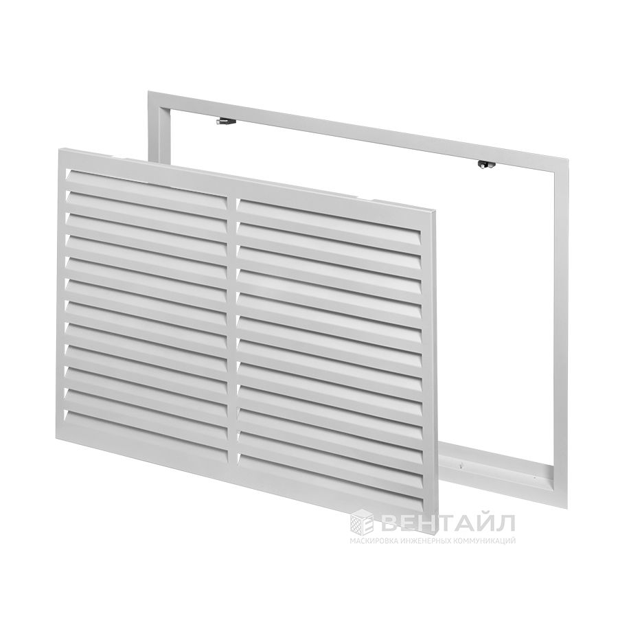 Решетка РМЖР 1500x600 нажимная металлическая с жалюзи для радиатора отопления