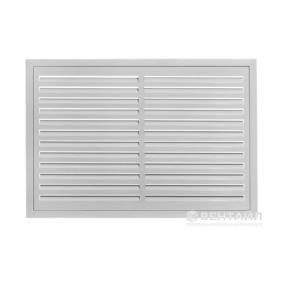 Решетка РМЖР 1500x600 нажимная металлическая с жалюзи для радиатора отопления