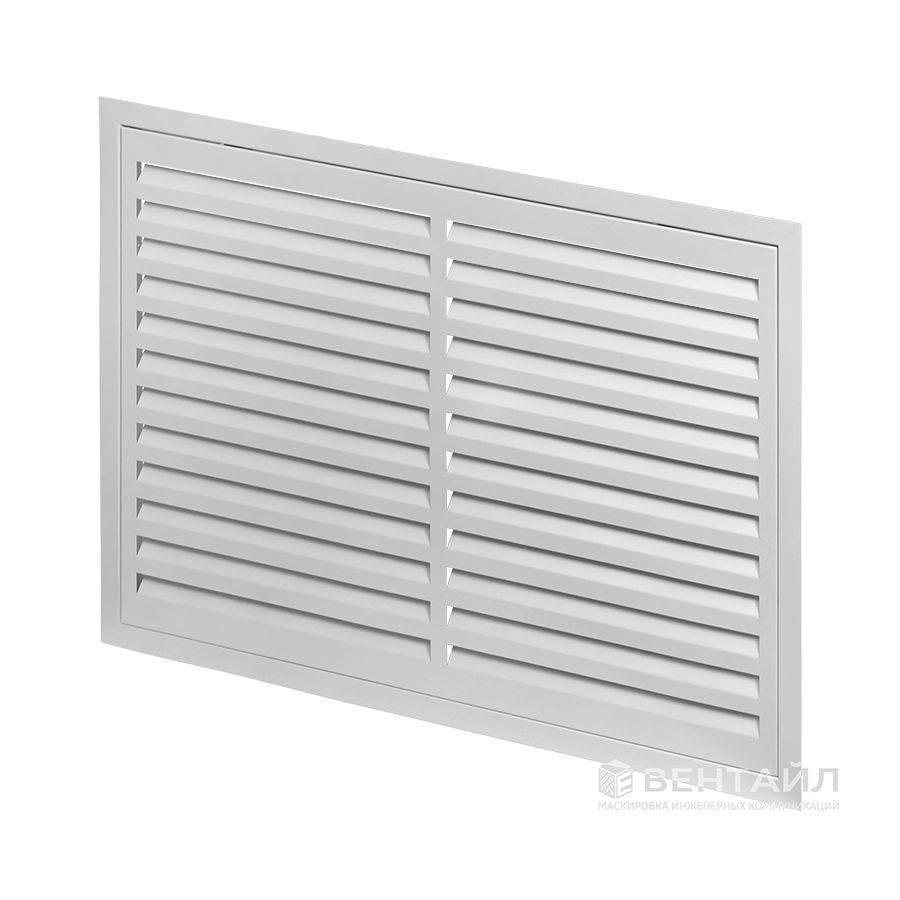 Решетка РМЖР 1500x600 нажимная металлическая с жалюзи для радиатора отопления
