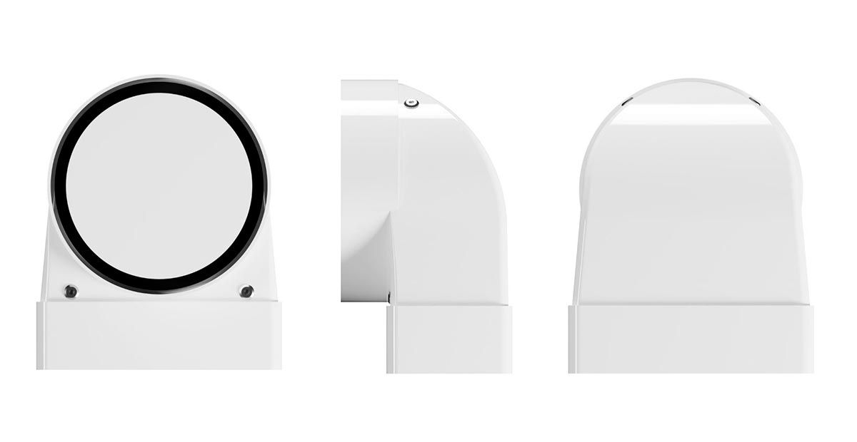 Вентиляционная теневая решетка на магнитах D100 мм с выходом 60х120 мм (612SH10)