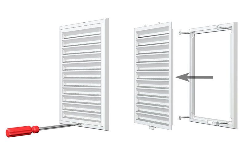 Решетка вентиляционная RZN 150x200, разъемная с сеткой