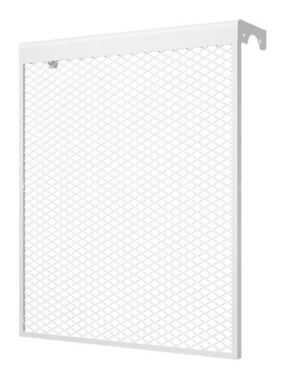 Экран на радиатор металлический, 490x610x140 мм, 5 секции (белый)