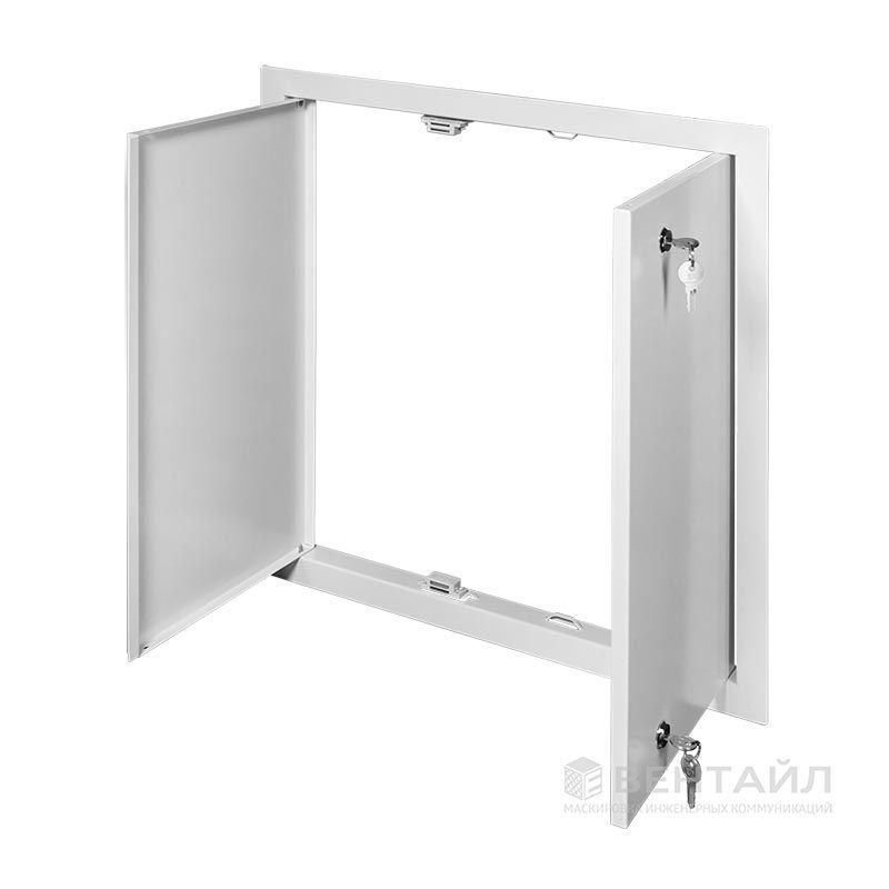 ЛМЗ 100х100 люк металлический замок 2 двери