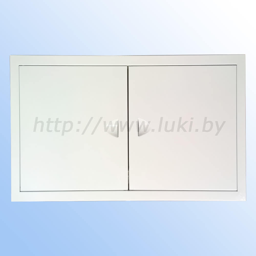 ЛММ 80х50/2 люк металлический с магнитом 2 дверцы