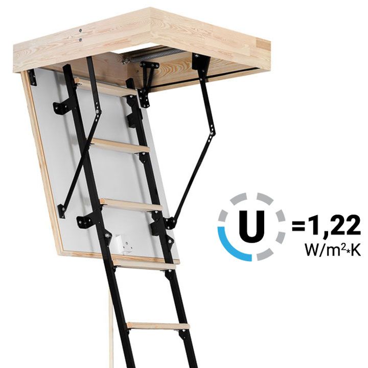 Лестница чердачная Oman Mini Termo 70x100x265