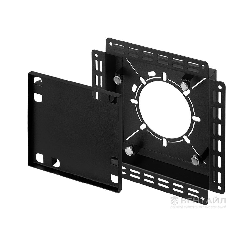 Решетка Вентайл Керамо-У 260x260 под плитку (черная, D150)