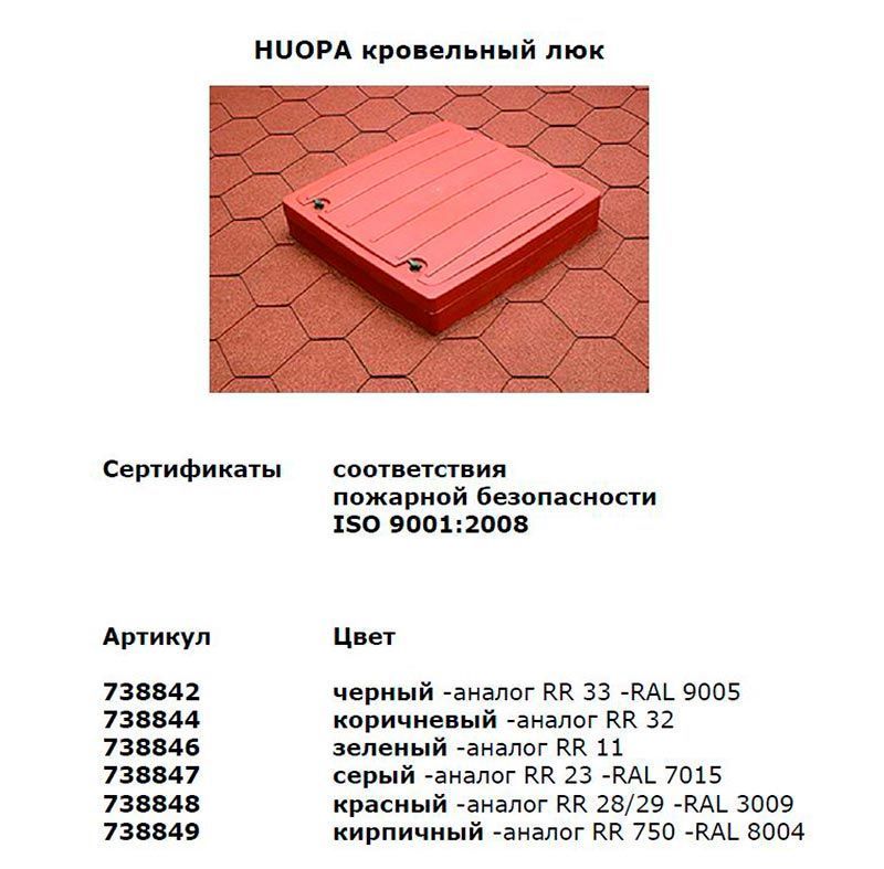 Кровельный люк HUOPA серый (738847)