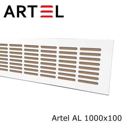 Решетка врезная алюминиевая Artel AL 1000x100