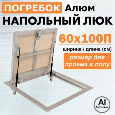 Погребок Алюм 60x100П, люк напольный