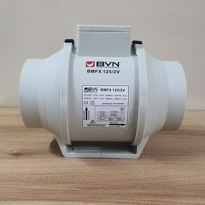 Вентилятор канальный BVN BMFX 125/2V (шумоизолированный)