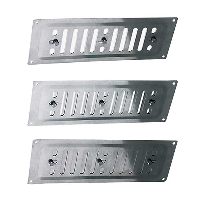 Накладная алюминиевая решетка с заслонкой МВМП 260x90Р А