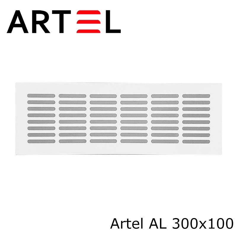 Решетка врезная алюминиевая Artel AL 300x100