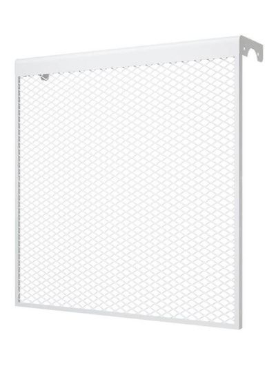 Экран на радиатор металлический, 590x610x140 мм, 6 секции (белый)