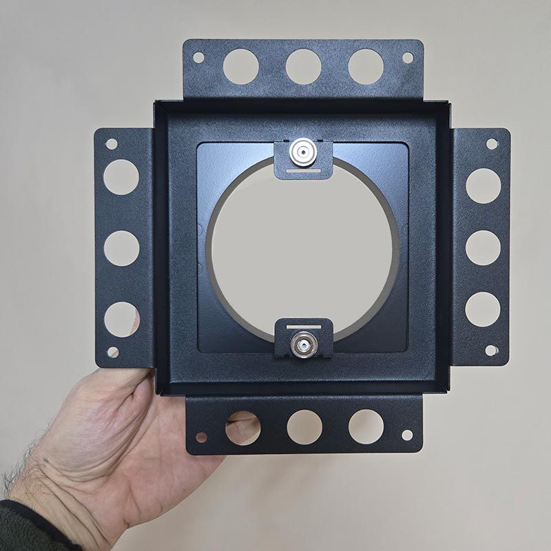 Решетка вентиляционная Keramo Air 170x170 с фланцем D125 черная