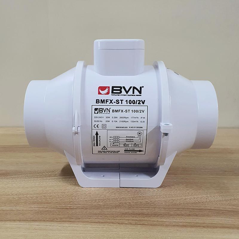 Вентилятор канальный BVN BMFX-ST 100/2V