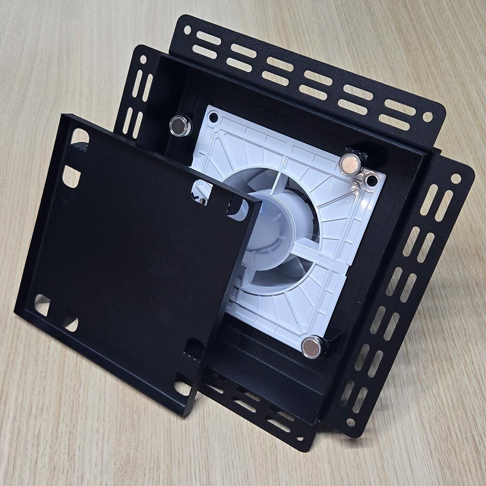 Вентиляционная решетка VRB 200x200 Tile / SLIM 4CMR с таймером (черная)