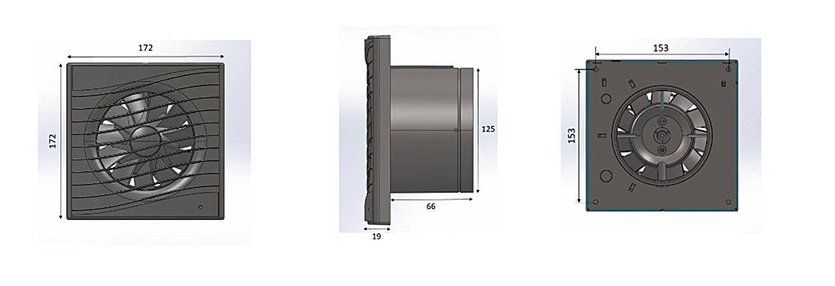 размеры вентиляторы ВИЕНТО 125 STILL-В