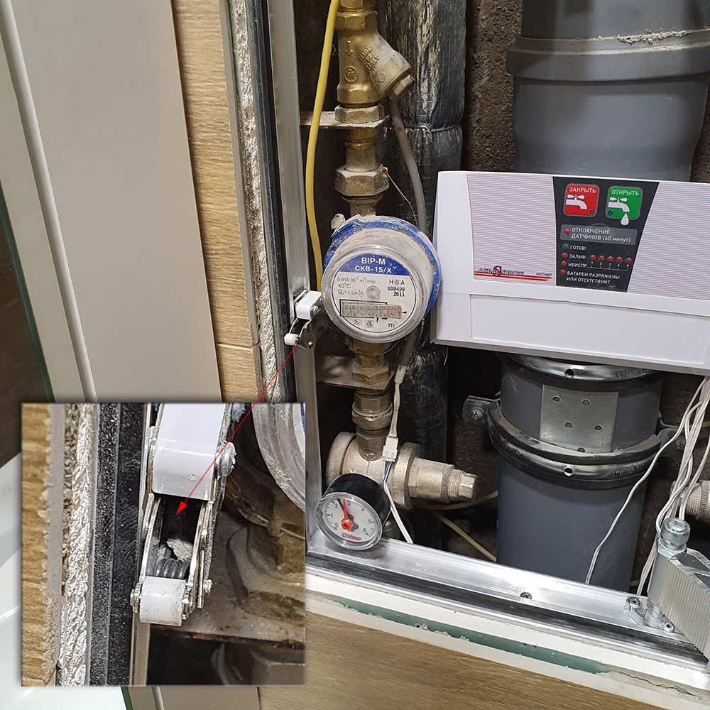 Мусор в нажимном замке