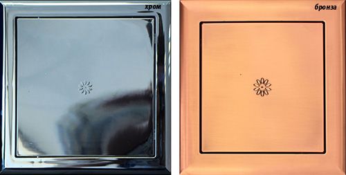 люки в цвете хром и бронза